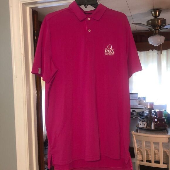 RLX Ralph Lauren Wicking Pink Golf Polo PGA Championship 2017 Men’s Polo Large L - Picture 2 of 7